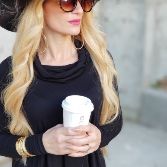 JACKIE Tunic Top - Black * MADE IN USA - Picture 4 of 5